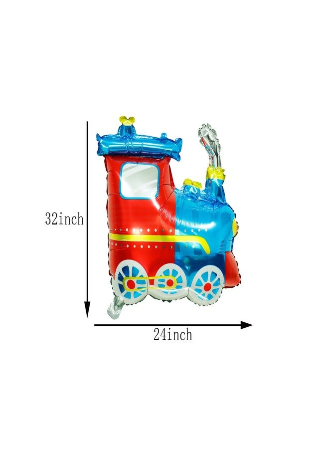 CSTYWC 7PCS Train Birthday Mylar Balloon Set Train Foil Balloons 18inch Star Foil Balloons for Train Themed Birthday Party Decorations Supplies - Image 4